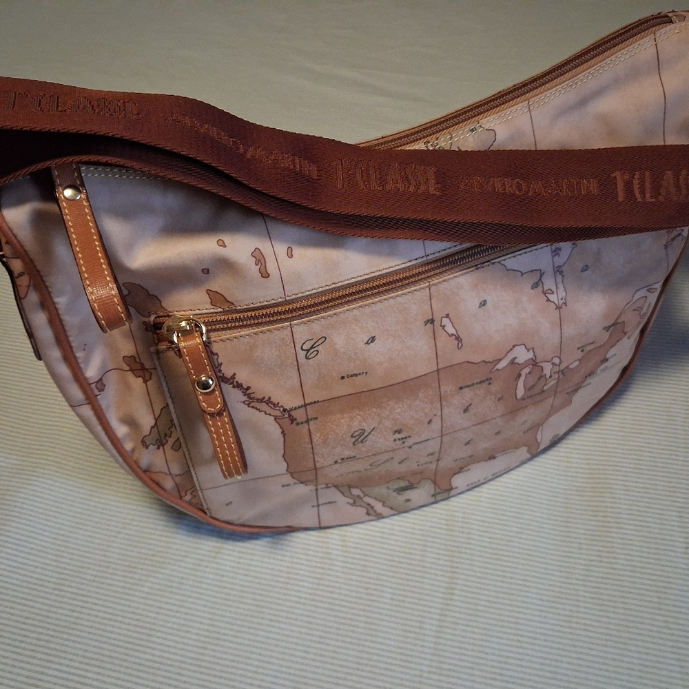 ALVIERO MARTINI PRIMA CLASSE GEO CLASSIC MARRONE MED. CROSSOVER/SHOULDER BAG